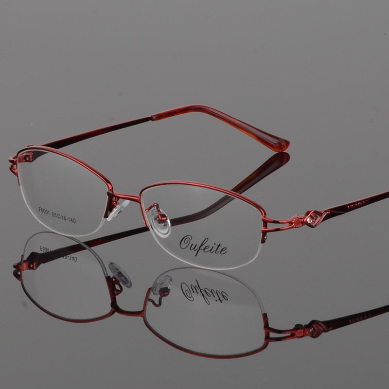 クリスマスファッション Women's Half Rim Eyeglasses – FuzWeb ショート用