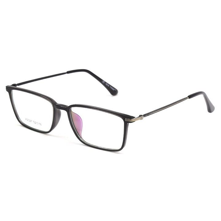 Reven Jate X2027 Full Rim Plastic Metal Eyeglasses Frame For Men And Women Eyewear Glasses Frame 5 Colors Full Rim Reven Jate ShinnyBlack-Gray  