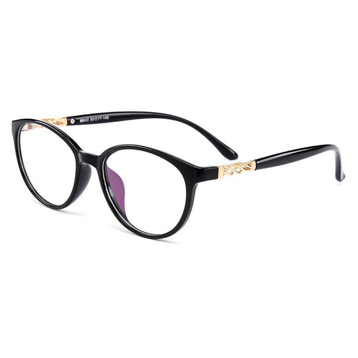 Women's Eyeglasses Oval Ultralight Tr90 Plastic Full Rim M042 Full Rim Gmei Optical C1  