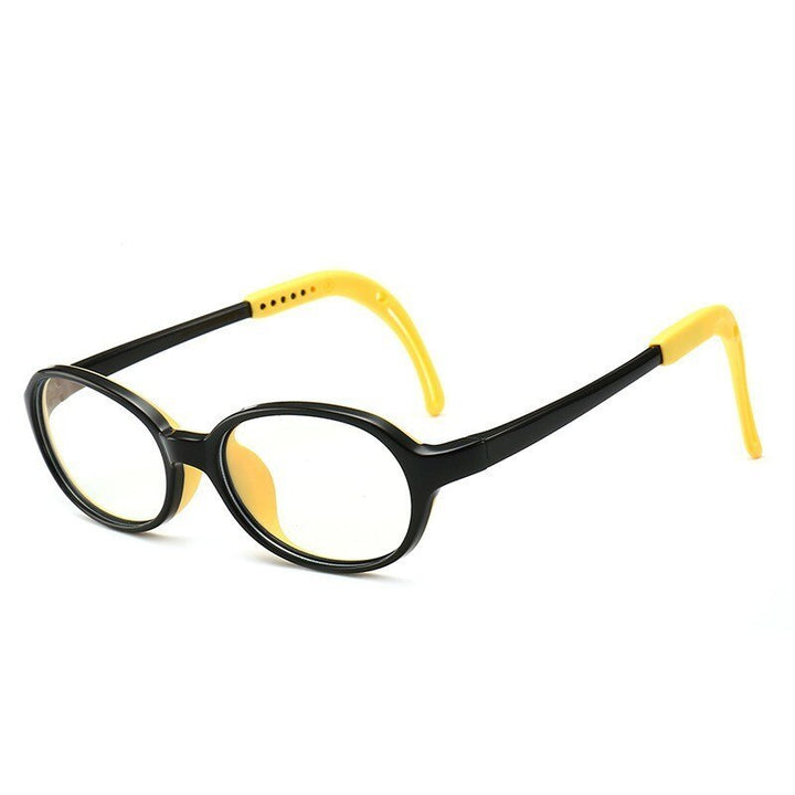 Unisex Children's Anti Blue Light Round Eyeglasses S2001 Anti Blue Brightzone Yellow  