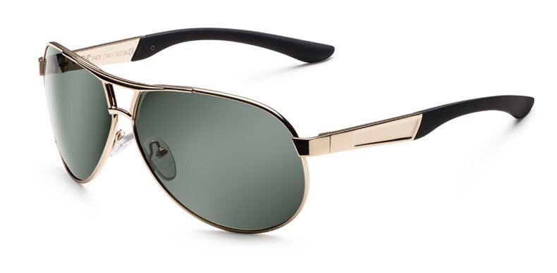 Reven Jate Men's Sunglasses Uv400 Polarized Coating Driving Mirrors Frame Material Alloy Sunglasses Reven Jate Gold  