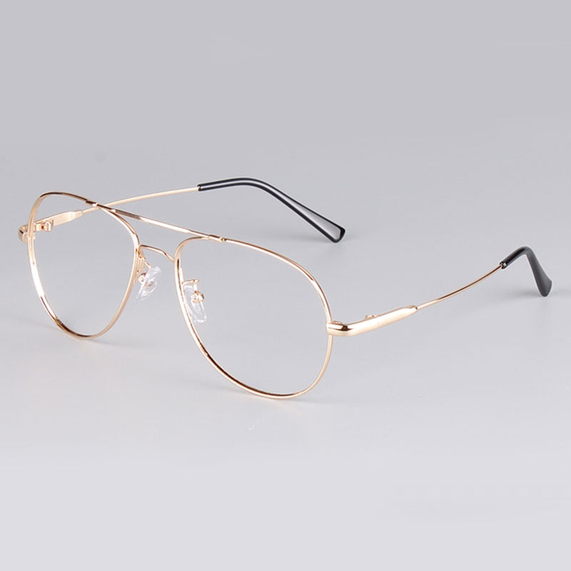 Reven Jate Full Rim Super Flexible Memery Metal Alloy Titanium Eyeglasses Frame For Men And Women With 5 Optional Colors Full Rim Reven Jate Golden  