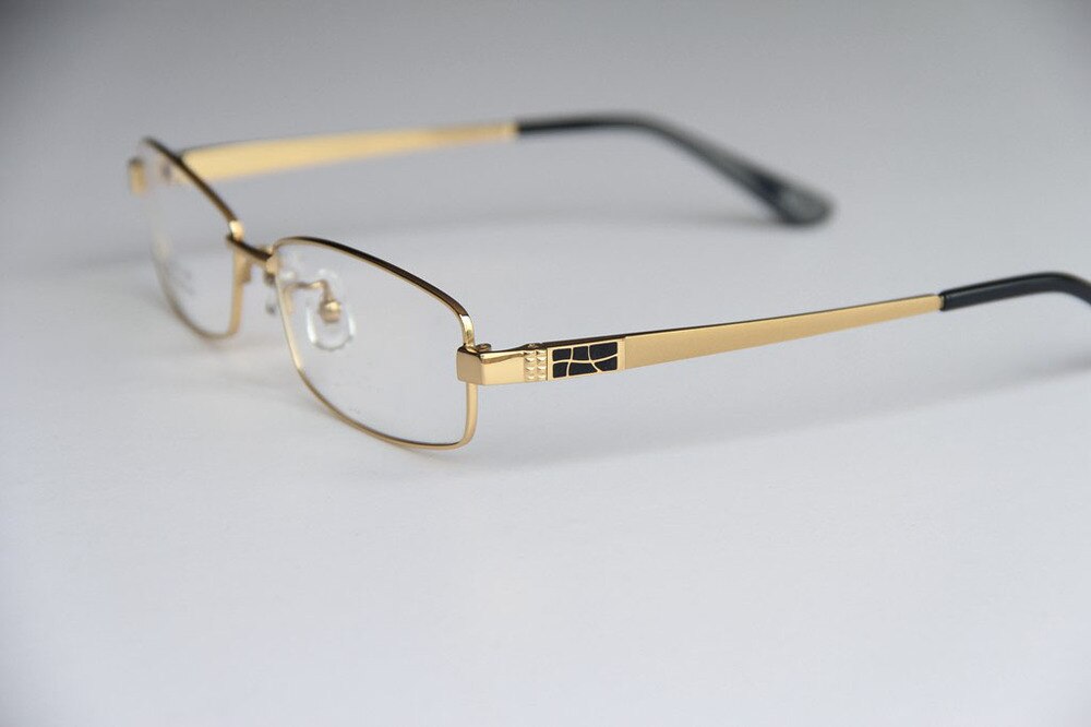 Men's Eyeglasses Pure Titanium 8835 Frame Chashma Gold  