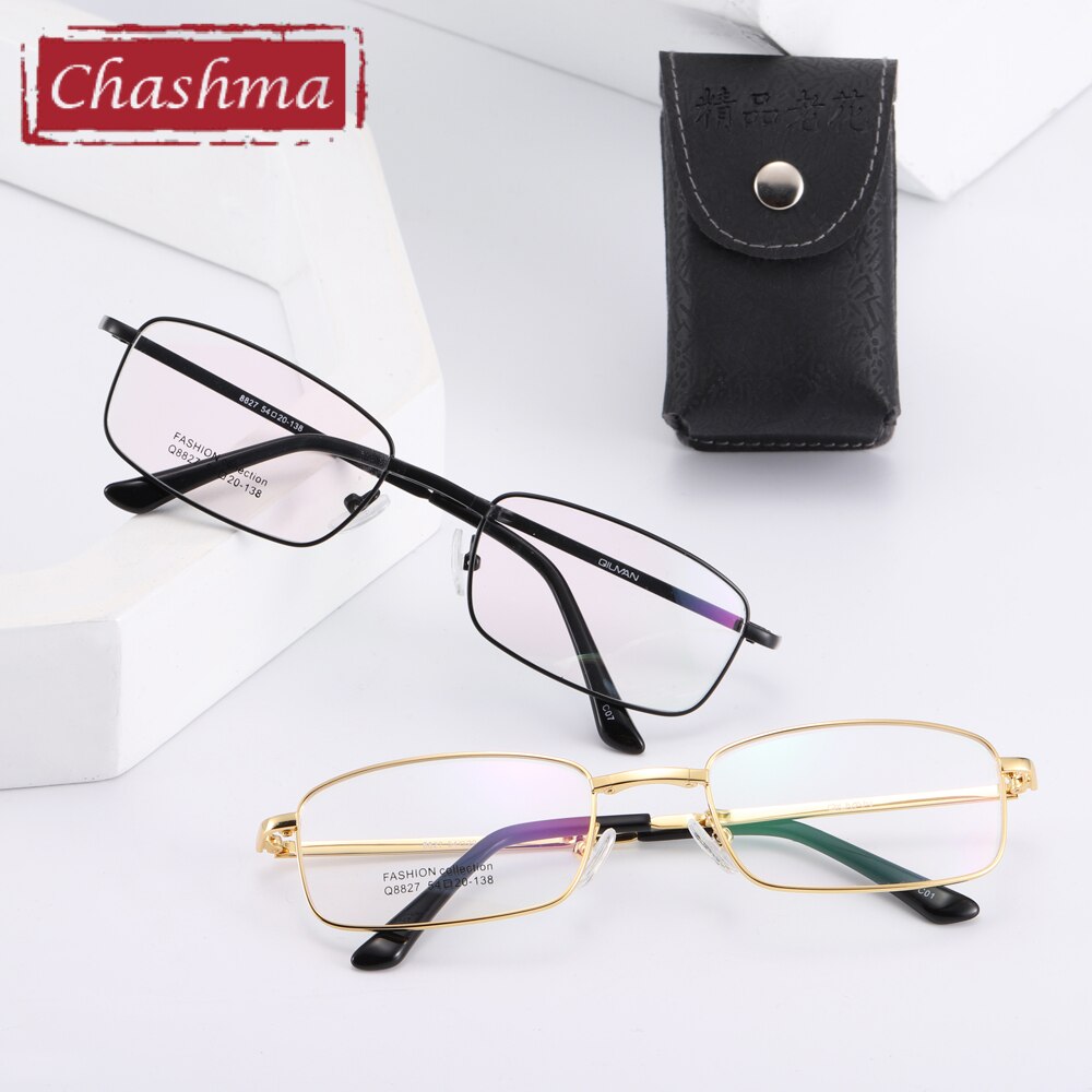 Chashma Ottica Unisex Full Rim Square Foldable Stainless Steel Alloy Eyeglasses 8827 Full Rim Chashma Ottica   