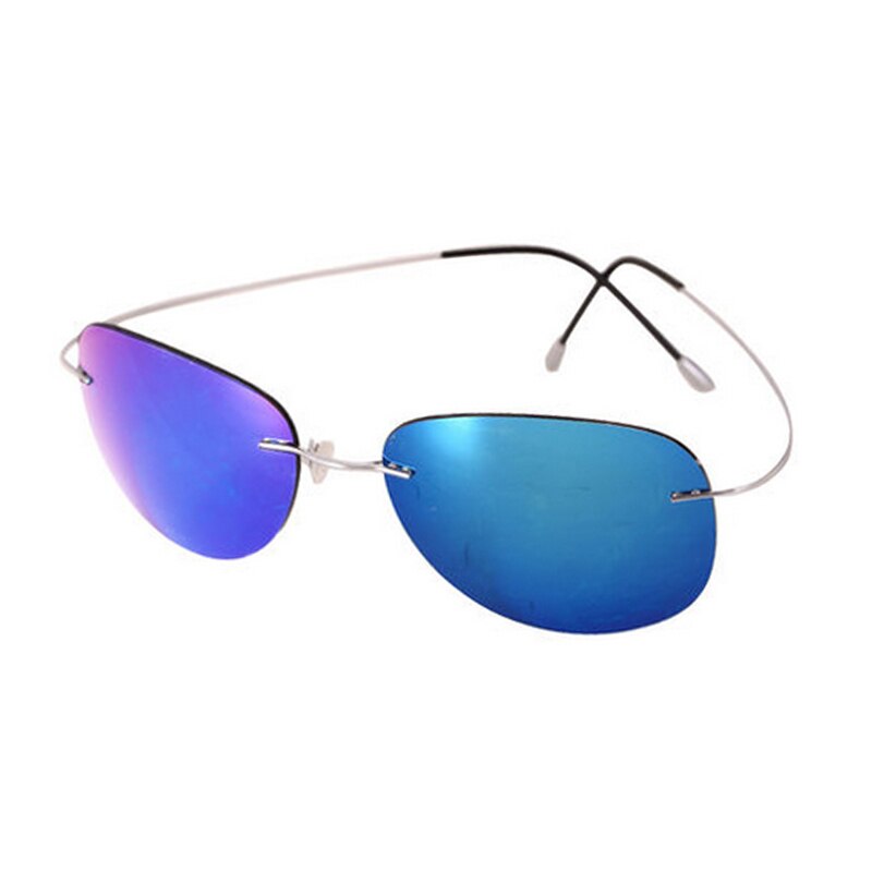 Men's Sunglasses Ultra-light Titanium Polarized Rimless Sunglasses Brightzone Brown  