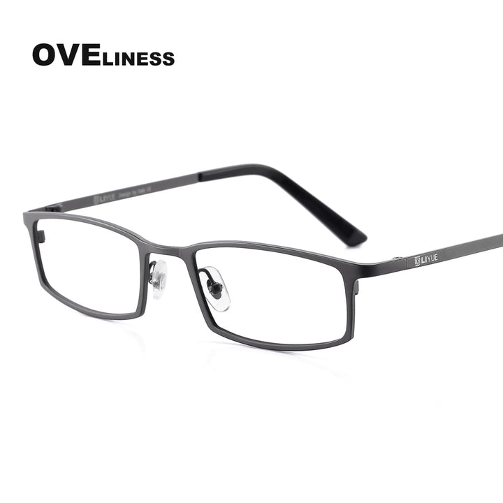 Oveliness Men's Full Rim Square Titanium Eyeglasses Lt8016 Full Rim Oveliness   