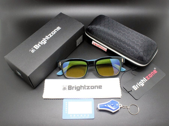 Unisex Eyeglasses Anti Blue Ray Light Anti-Fatigue Gaming Computer Anti Blue Brightzone Black Blue Case2  