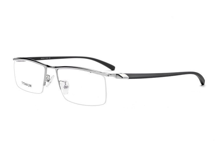 Unisex Eyeglasses Titanium Tr90 Half Spectacle Frame 8332 Frame Brightzone Gray  