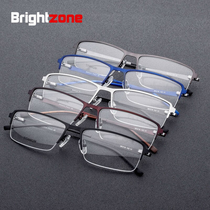 Unisex Eyeglasses Metal Spectacle Frame Titanium Alloy Frame Brightzone   