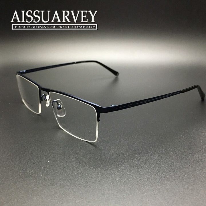 Men's Eyeglasses Alloy Half Rim Metal 6008 Semi Rim Bolluzzy   
