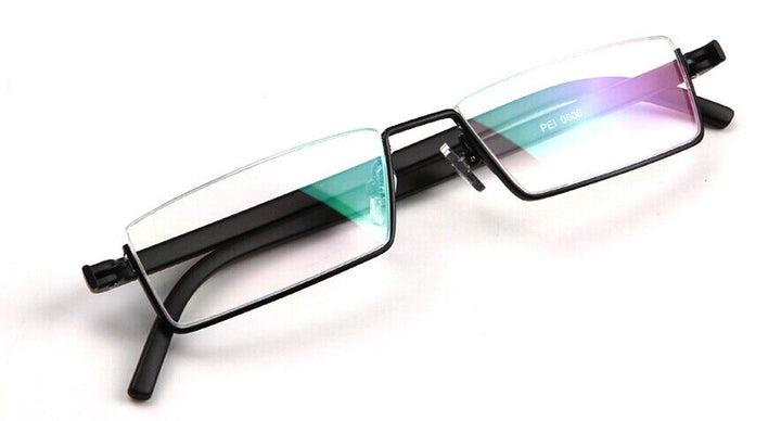 Brightzone Unisex Semi Rim Square Alloy Tr 90 Reading Glasses 1005 Reading Glasses Brightzone   