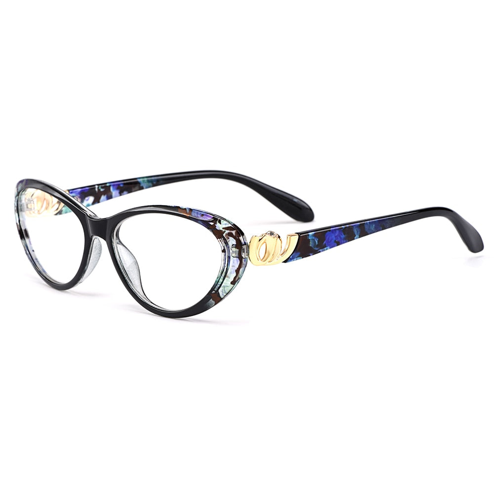 Women's Eyeglasses Ultra-Light Plastic Ttitanium Tr90 Cat Eye M1460 Frame Gmei Optical C1  