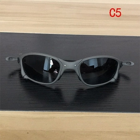 Mtb Unisex Full Rim Rectangle Alloy Acetate Polarized Sunglasses Cp005-4 Sunglasses Mtb Black One Size MULTI