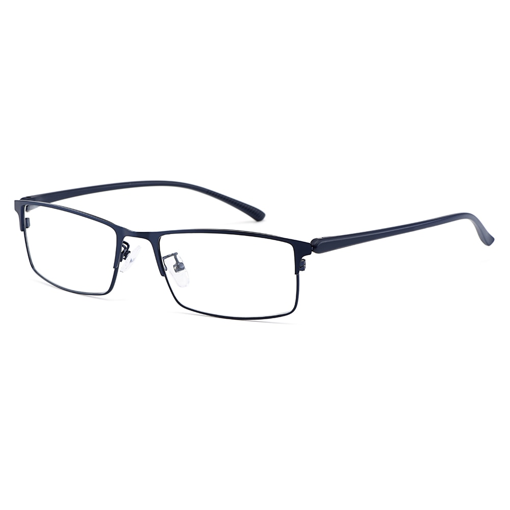 Gmei Men's Eyeglasses Titanium Alloy Legs IP Electroplating Y2529 Full Rim Gmei Optical C2 Dark Blue  