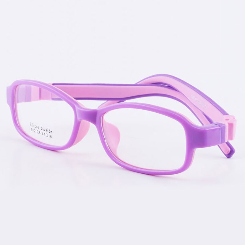 Reven Jate 512 Child Glasses Frame For Kids Eyeglasses Frame Flexible Quality Eyewear Frame Reven Jate purple  
