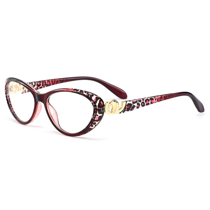 Women's Eyeglasses Ultra-Light Plastic Ttitanium Tr90 Cat Eye M1460 Frame Gmei Optical C4  