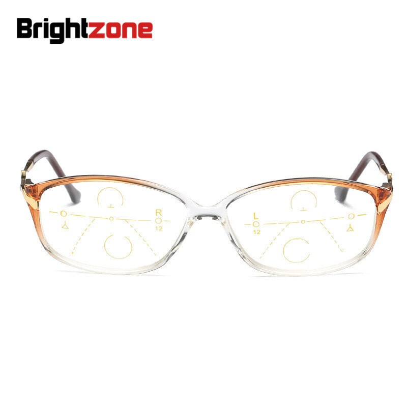 Unisex Plastic Titanium Full Frame Gradient Color Reading Glasses Reading Glasses Brightzone   