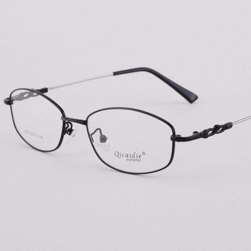 Women's Full Rim Memory Alloy Frame Eyeglasses 857 Full Rim Bclear black  