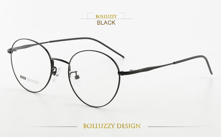 Unisex Round Full Rim Eyeglasses Frame Bo9506 Full Rim Bolluzzy black  