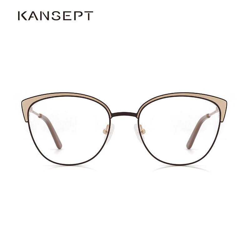 Kansept Women's Full Rim Cat Eye Stainless Steel Frame Eyeglasses Kl8388 Full Rim Kansept   