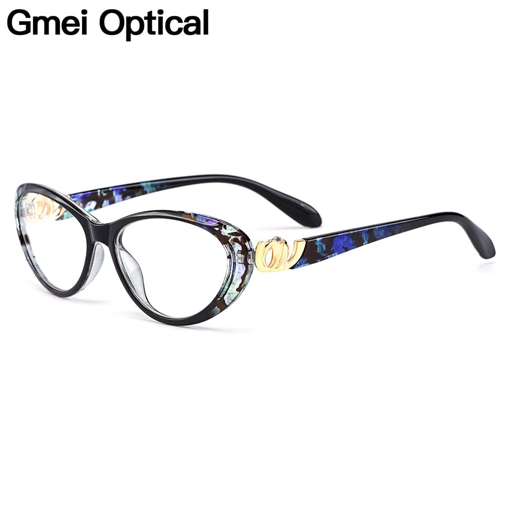 Gmei Women's Eyeglasses Ultra-Light Plastic Ttitanium Tr90 Cat Eye M1460 Full Rim Gmei Optical   