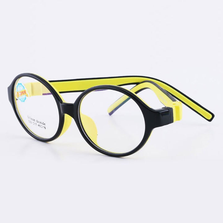 Reven Jate 522 Child Glasses Frame For Kids Eyeglasses Frame Flexible Frame Reven Jate Yellow  