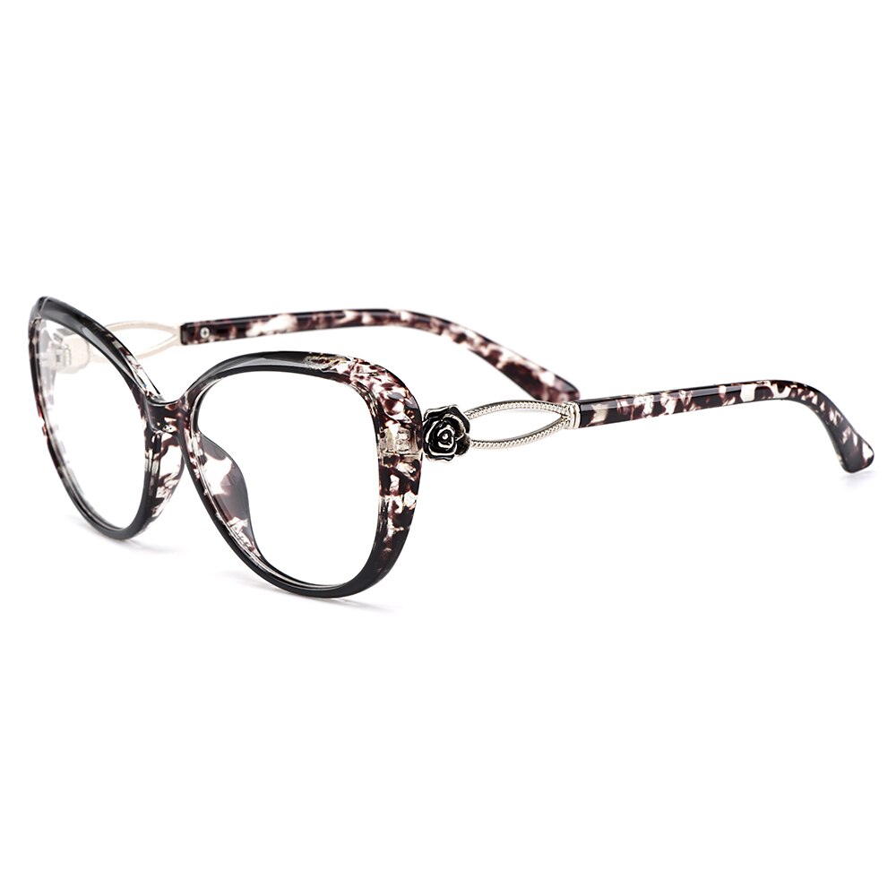 Gmei Women's Eyeglasses Ultra-Light Tr90 Big Frame Cat Eye M1772 Full Rim Gmei Optical C6  