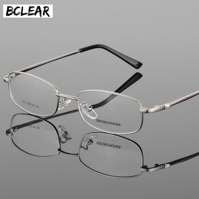 Unisex Full Rim Rectangle Alloy Eyeglasses 917 Full Rim Bclear   