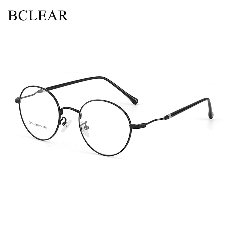 Bclear Unisex Full Rim Round Alloy Eyeglasses Sc814 Full Rim Bclear   