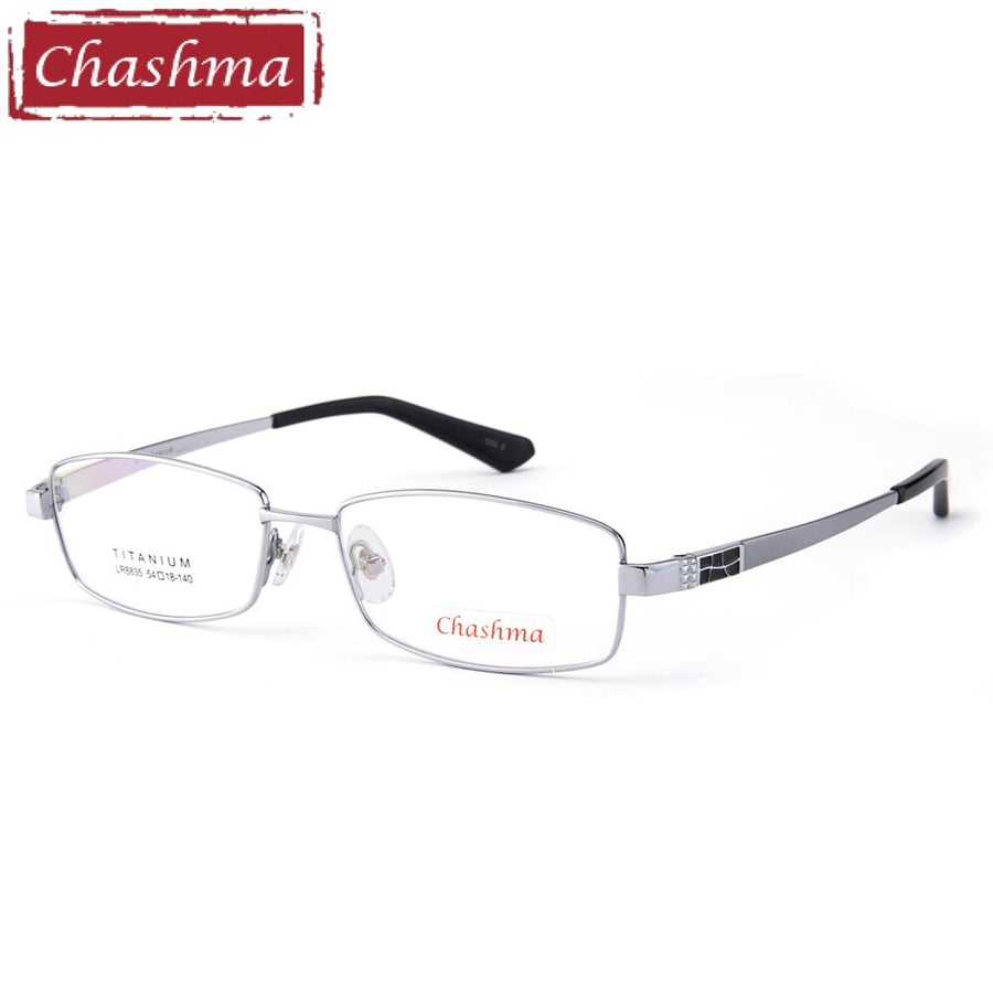 Chashma Ottica Men's Full Rim Rectangle Titanium Eyeglasses 8835 Full Rim Chashma Ottica   