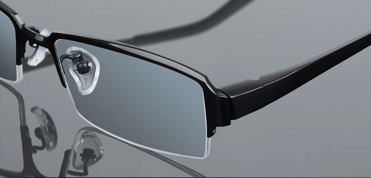 Men's Titanium Rectangle Full Rim Frame Eyeglasses  Mz119 Full Rim Bclear   