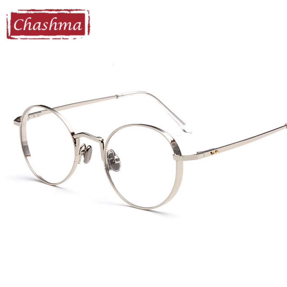 Unisex Eyeglasses Alloy Frame Round 52026 Frame Chashma   