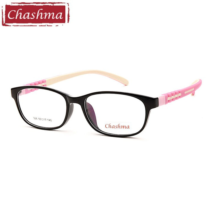 Kids' Eyeglasses 8-12 Years Old TR 90 Rubber 926 Frame Chashma Black with Pink  