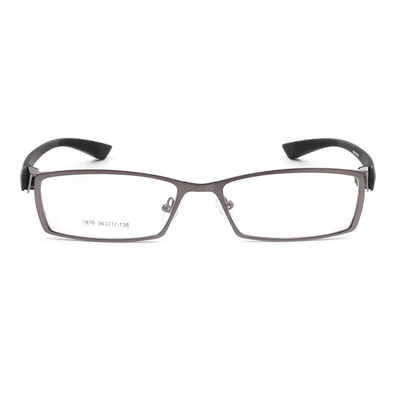 Bclear Men's Full Rim Alloy Frame Flexible Temple Eyeglasses N1976 Full Rim Bclear gray  