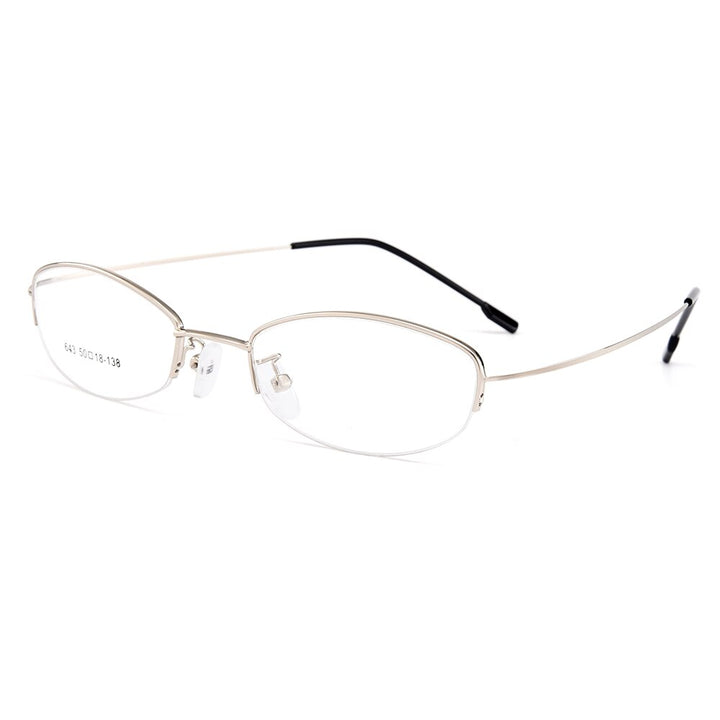 Women's Eyeglasses Semi Rim Memory Titanium Alloy Y643 Frames Gmei Optical   