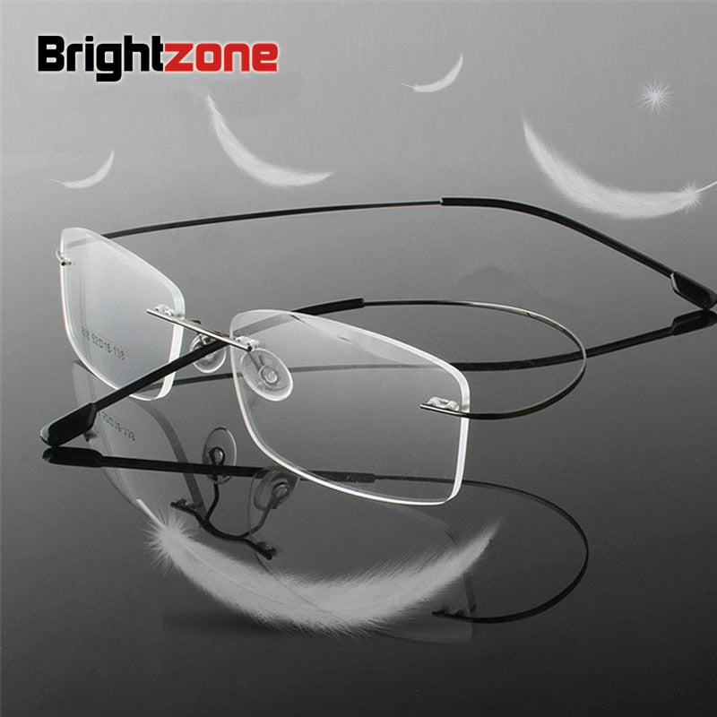 Unisex Eyeglasses Rimless Reading Glasses +1 To +4 Reading Glasses Brightzone   