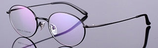 Unisex Eyeglasses 10 g Titanium Round Rs903 Frame Chashma black  