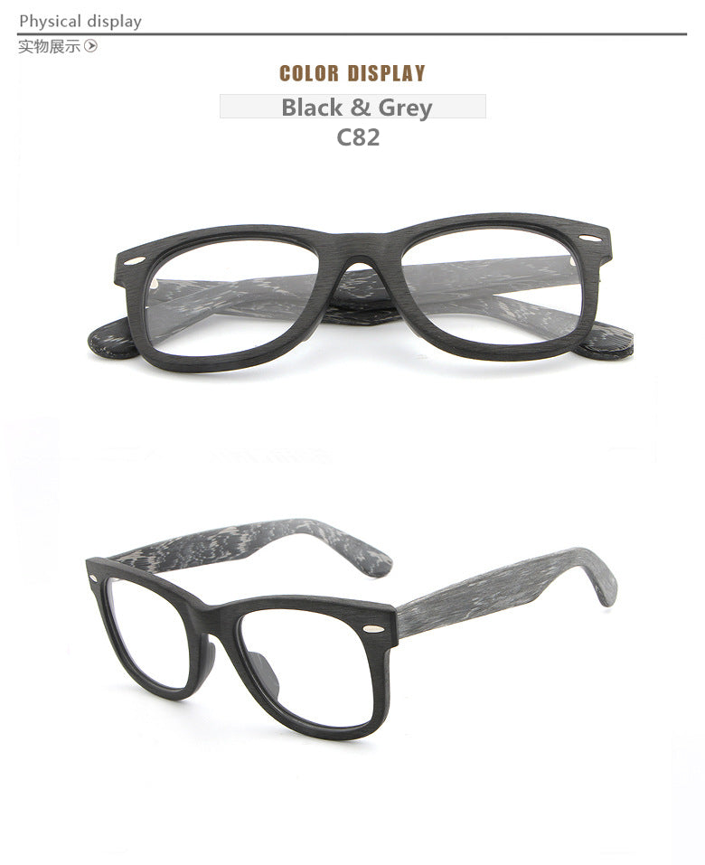 Hdcrafter Unisex Full Rim Square Round Wood Frame Eyeglasses Lhb031 Full Rim Hdcrafter Eyeglasses   