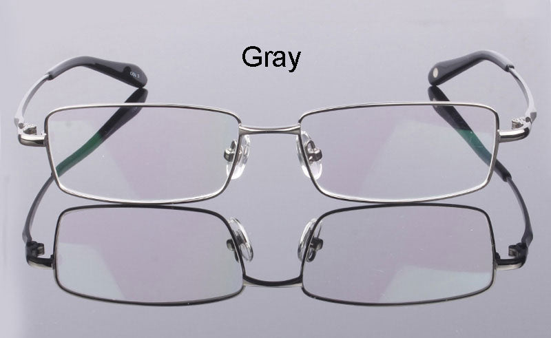 Hotochki Men's Full Rim Rectangular Titanium Frame Eyeglasses 2256 Full Rim Hotochki   