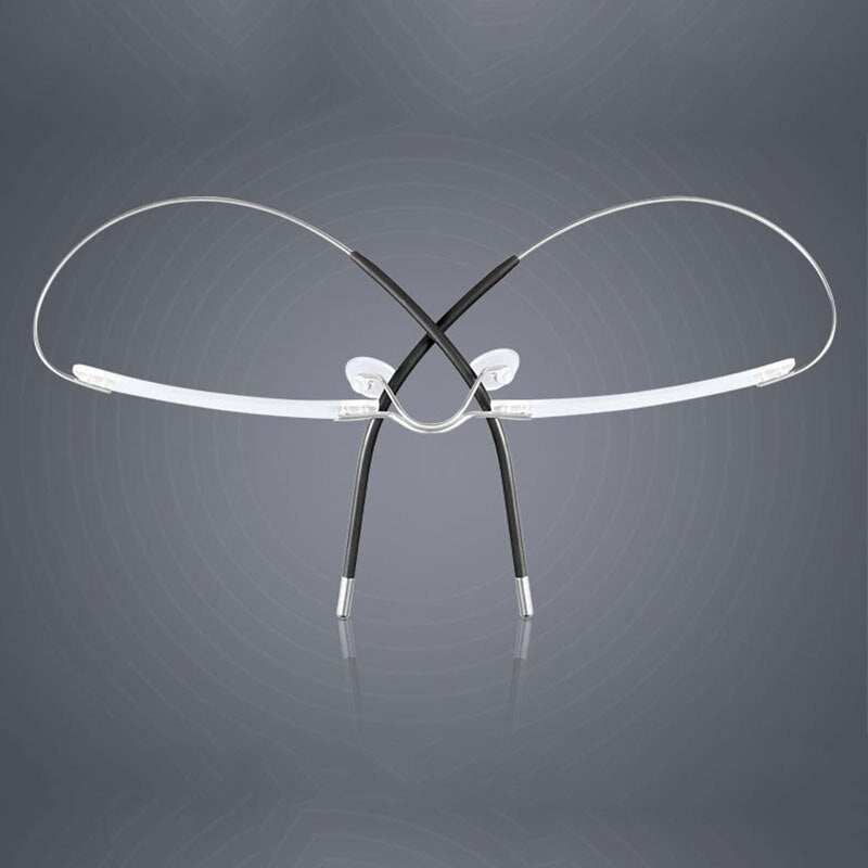 Hotochki Unisex Rimless Titanium Frame Eyeglasses E1055 Rimless Hotochki   