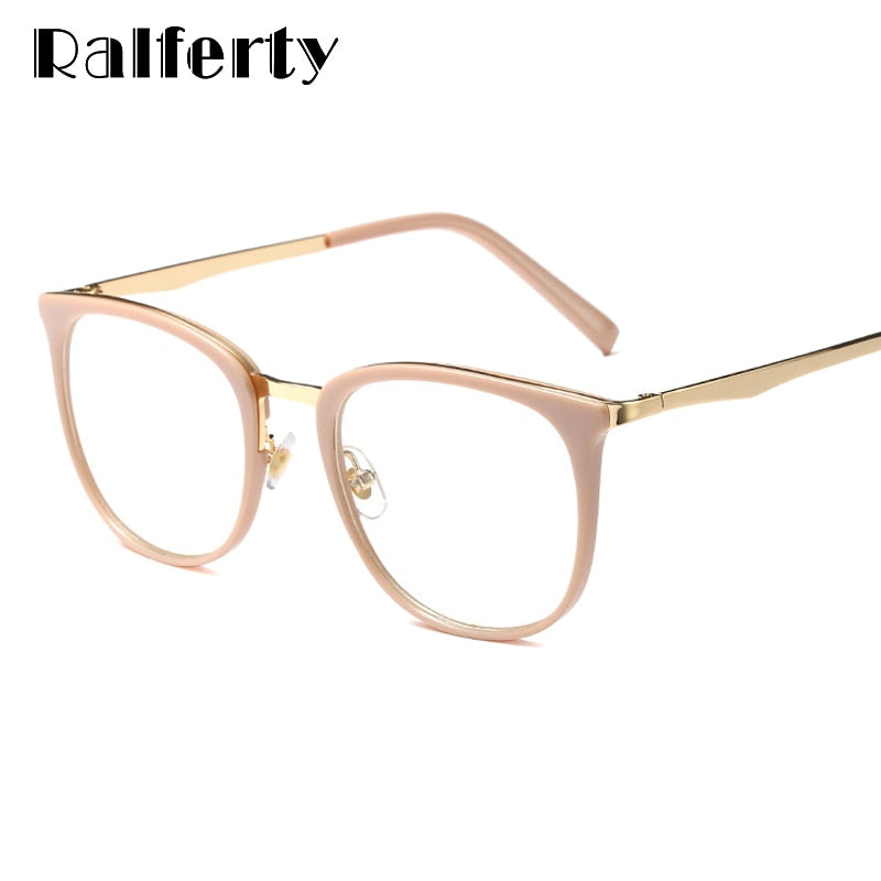 Ralferty Women's Full Rim Square Acetate Alloy Eyeglasses F92128 Full Rim Ralferty   