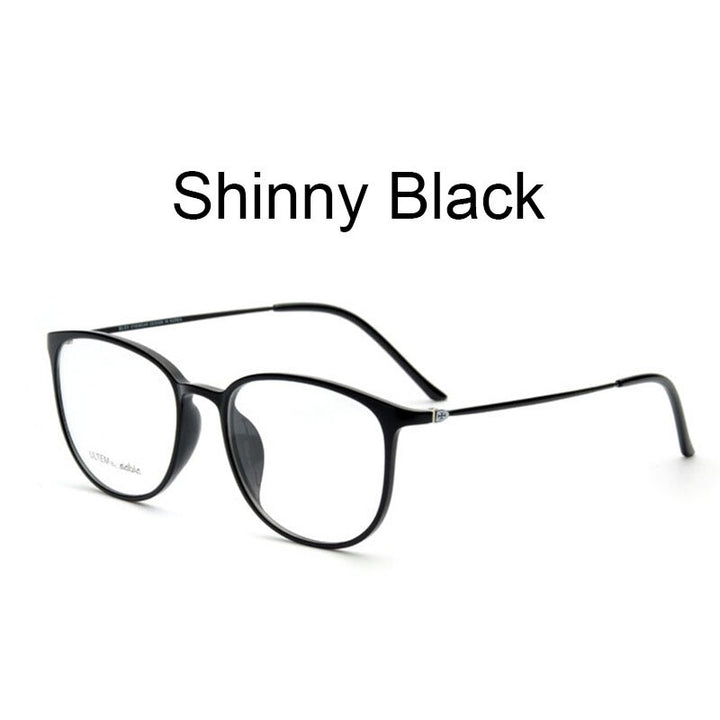 Hotochki Women's Slim Full Rim Plastic Metal Frame Eyeglasses 2212 Full Rim Hotochki Shinning Black  
