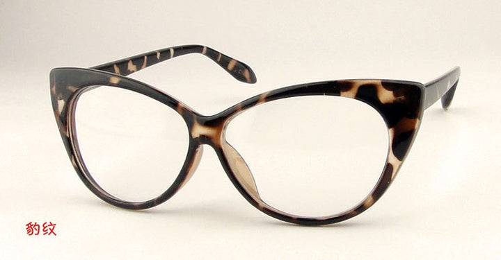 Women's Reading Glasses Acetate Cat Eye -1 To -6 Reading Glasses Brightzone Leopard frame  