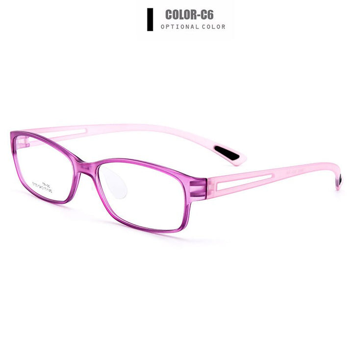 Unisex Eyeglasses Ultra-Light Tr90 Plastic Eyewear With Saddle Nose Bridge M5103 Frame Gmei Optical C6  