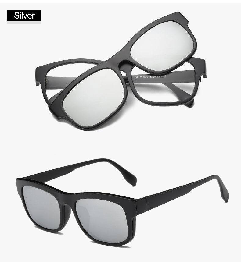 Reven Jate 2203 Plastic Polarized Sunglasses Frame With Magnetic Super Light Mirror Coating Sunglasses Reven Jate   
