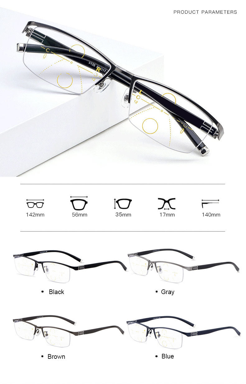 Reven Jate Semi Rim Eyewear | Smart Zoom Progressive Multifocal – FuzWeb