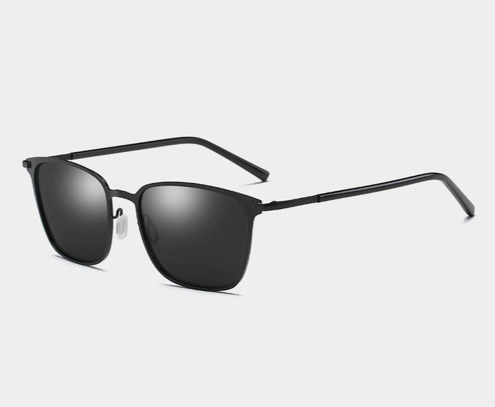 Men's Sunglasses Polarized Metal Tac P0864 Sunglasses Brightzone Black Grey  