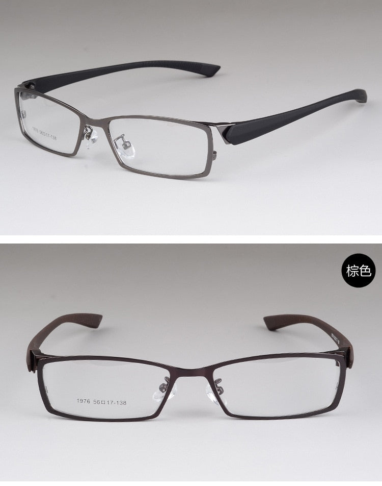 Men's Alloy Frame Full Rim Eyeglasses S1976 Full Rim Bclear   