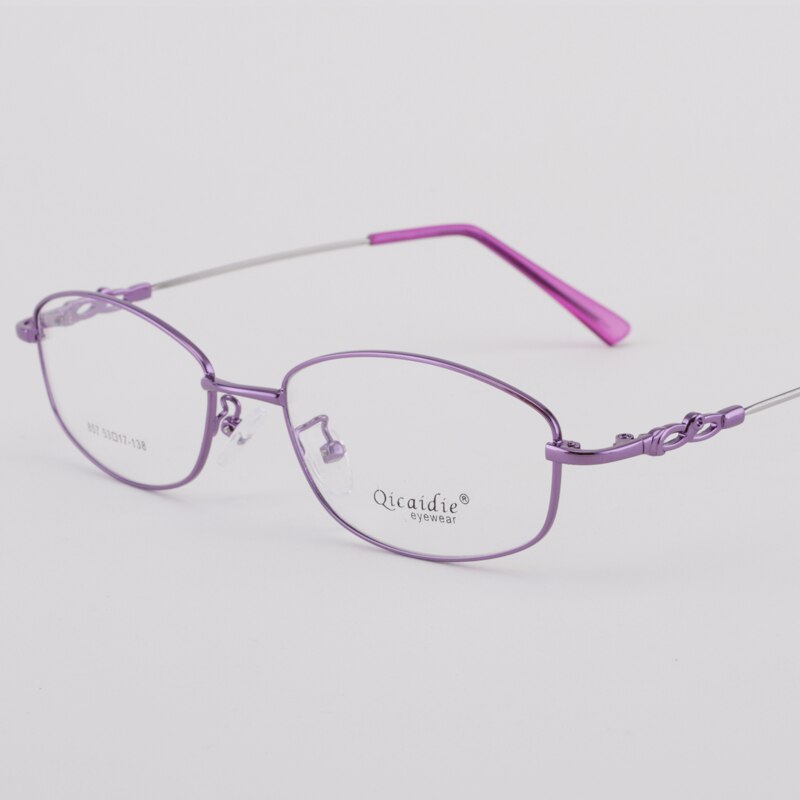 Women's Full Rim Memory Alloy Frame Eyeglasses 857 Full Rim Bclear Purple  