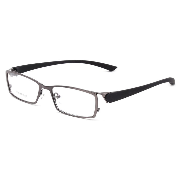 Men's Full Rim Alloy Frame Flexible Temple Eyeglasses N1976 Full Rim Bclear   